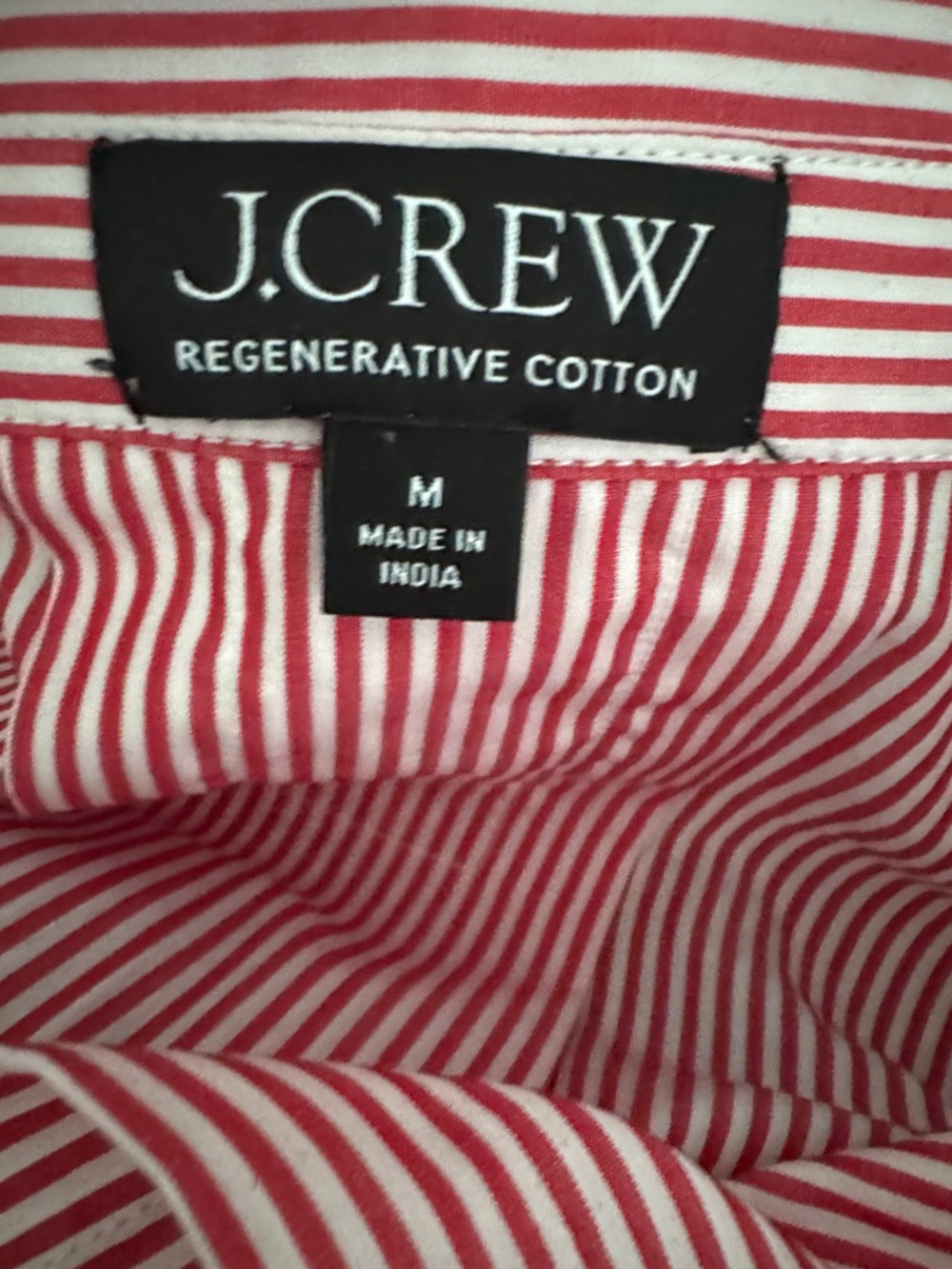 J Crew Ruffle-trim button-up shirt in striped cotton poplin size M - Picture 8 of 10